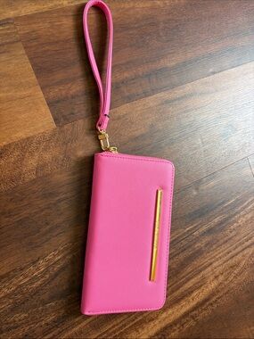 Steve Madden Pink Wristlet Wallet with Gold Accent